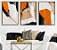 Trio de Quadro Abstrato Laranja - Imagem 1