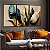 Trio de Quadros Decorativos Helicônia Gold - Imagem 1