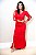 Vestido crepe longo gola redonda - Imagem 1