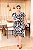 Vestido Buclê estampas manga curta - Imagem 1