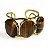 Bracelete Olho de Tigre Três Pedras - Regulável - Imagem 1