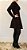 Vestido curto manga longa estampa preta e marsala - Imagem 4