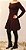 Vestido curto manga longa estampa marsala - Imagem 4