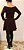 Vestido curto manga longa estampa marsala - Imagem 5