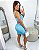 Vestido Feminino em Jacquard Texturizado Premium Charlotte -Azul - Imagem 2