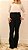Calça feminina modelagem flare , cintura alta com botões na cor preta DIVINA - Imagem 4