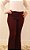 Calça feminina modelagem flare em tecido jacquard marsala com estampa geométrica divina - Imagem 4