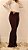 Calça feminina modelagem flare em tecido jacquard marsala super chique e elegante - Imagem 1