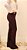 Calça feminina modelagem flare em tecido jacquard marsala super chique e elegante - Imagem 3