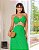 Vestido longo frente única cordões - Verde - Imagem 3