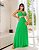 Vestido longo frente única cordões - Verde - Imagem 1