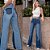 Wide leg jeans two-toned - Imagem 1