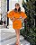 Vestido com mangas bufantes - laranja - Imagem 2