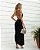 Vestido longo maravilhoso com as costas decotada na cor preto - Paloma - Imagem 1