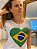 Tshirt com aplicação de pedraria - Coração do Brasil - Imagem 1