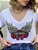 Tshirt Harley Asa com pedrarias bordada à mão - Imagem 1