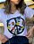 Tshirt Paz Rosas com pedrarias bordada à mão - Imagem 2