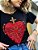 Tshirt Coração Sagrado com pedrarias bordada à mão - Imagem 1