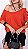 Blusa fashion em malha com rebites em chaton e pérolas - Vermelho - Imagem 3