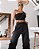 Calça pantalona cargo em alfaiataria Angel - Preto - Imagem 1