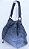 Bolsa azul com a lateral toda trabalhada em tachas prata velho - Imagem 1