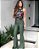 Disco pants flare na cor verde militar - Imagem 1