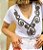 T-Shirt arabesco com pedraria bordada à mão - Imagem 2