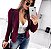 Blazer maravilhoso em neoprene na cor marsala - Imagem 2