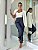Calça jogger com amarração na barra em  jeans chambret - Imagem 8