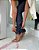 Calça jogger com amarração na barra em  jeans chambret - Imagem 4