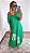 Vestido longo em malha folhagens na cor Verde - Imagem 1