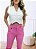 Calça jogger em Linho Rosa - Imagem 1