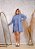 Vestido curto regata com cardigan em lãnzinha - Azul - Imagem 2