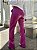 Calça pantalona em cirrê flanelado - Rosa - Imagem 3