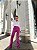 Calça pantalona em cirrê flanelado - Rosa - Imagem 1