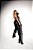 Calça jogger preta em com bolso lateral em courino - Imagem 4