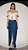 Saia jeans longa Megan com fenda frontal - Veste do 38 ao 44 - Imagem 2