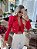 Blazer cropped vermelho com botões e top - Imagem 7