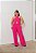 Conjunto lindo composto por calça com elastico na cintura e blusa com amarração Pink - Imagem 4