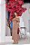 Vestido Longo ciganinha babados em tricot - vermelho, branco e bege - Imagem 3