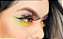 KIT ACESSÓRIOS CARNAVAL: brinco argola com fitas + strass de rosto + cilíos postiços coloridos - Imagem 3