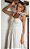 Vestido midi branco Alice - detalhes de cetim e ajustavel na alça - Imagem 1