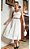 Vestido midi branco Alice - detalhes de cetim e ajustavel na alça - Imagem 2