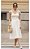 Vestido midi branco Alice - detalhes de cetim e ajustavel na alça - Imagem 5