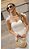 Vestido midi branco Alice - detalhes de cetim e ajustavel na alça - Imagem 4