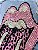 Jaqueta jeans com lingua Stones rosa com pedrarias bordada a mão - tamanho 42 - Imagem 4