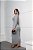 Vestido longo cinza com recorte lateral - Imagem 2