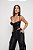 Conjunto calça cargo max com cropped em tecido acetinado preto - Imagem 9