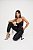 Conjunto calça cargo max com cropped em tecido acetinado preto - Imagem 8