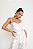 Conjunto calça cargo max com cropped em tecido acetinado Offwhite - Imagem 3